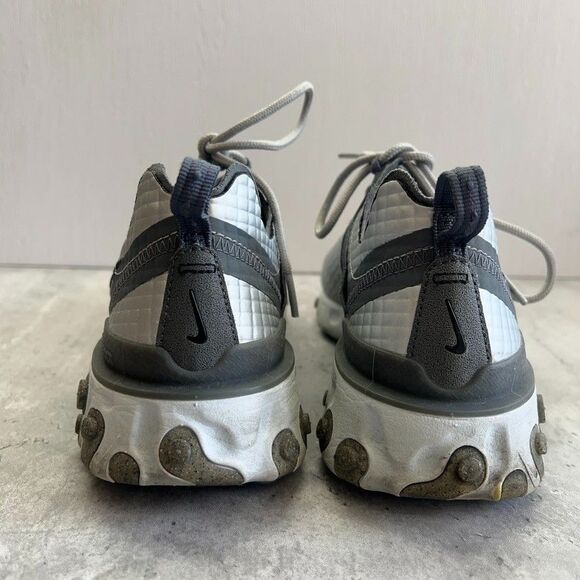 Nike React CI3835-001 Element 55 Silver Black Sneakers Shoes Womens Size 7.5 - Picture 6 of 10